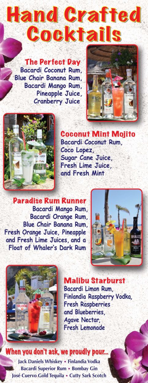 Paradise Cove Beach Cafe Kids Menu Paradise Cove Beach Cafe Kids Menu