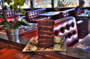 Paradise Cove chocolate layer cake
