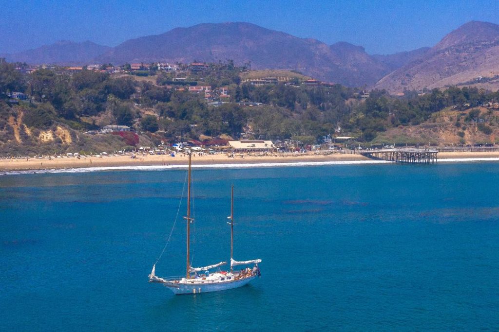 Sailboat at Paradise Cove Malibu