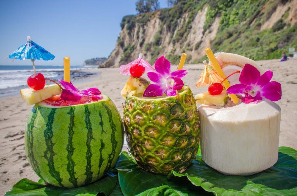 Drinks at Paradise Cove Malibu